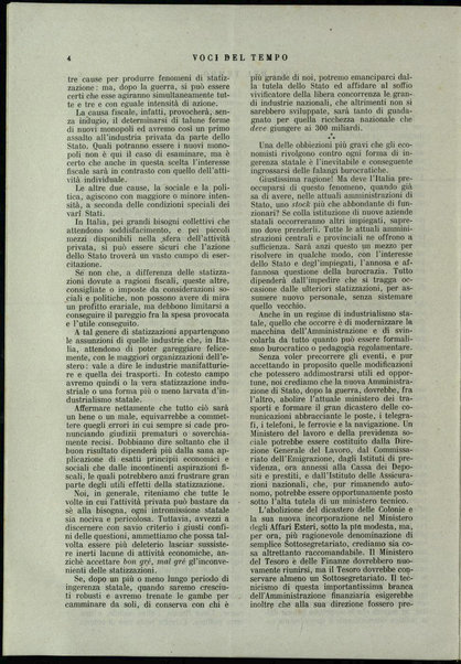 Voci del tempo : rassegna contemporanea politica e finanziaria e rivista delle riviste